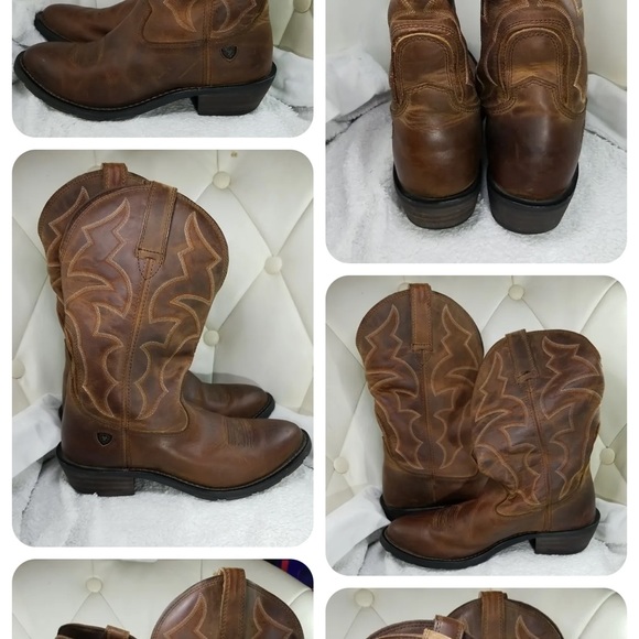 Ariat
 Men’s Ironsides R Toe Western Brown Cowboy Boot #10005937 size U… - Picture 1 of 10